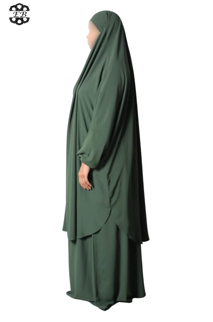 Grossiste jilbab Soie de Médine 2 pièces jupe évasée El Bassira – Image 30