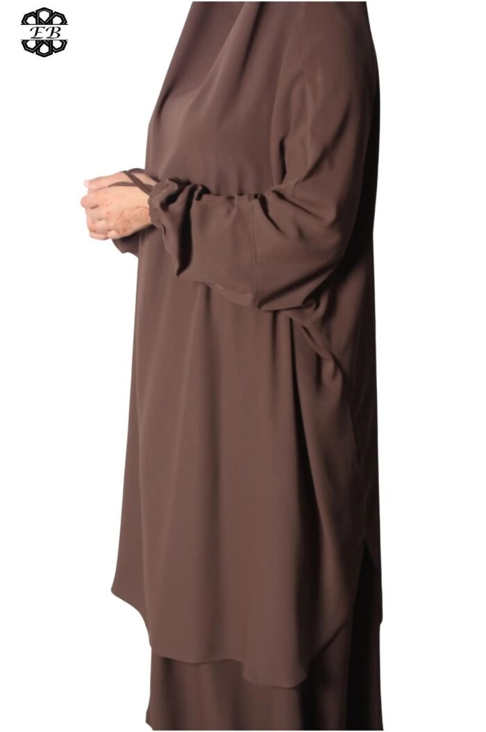 Grossiste jilbab Soie de Médine 2 pièces jupe évasée El Bassira – Image 16