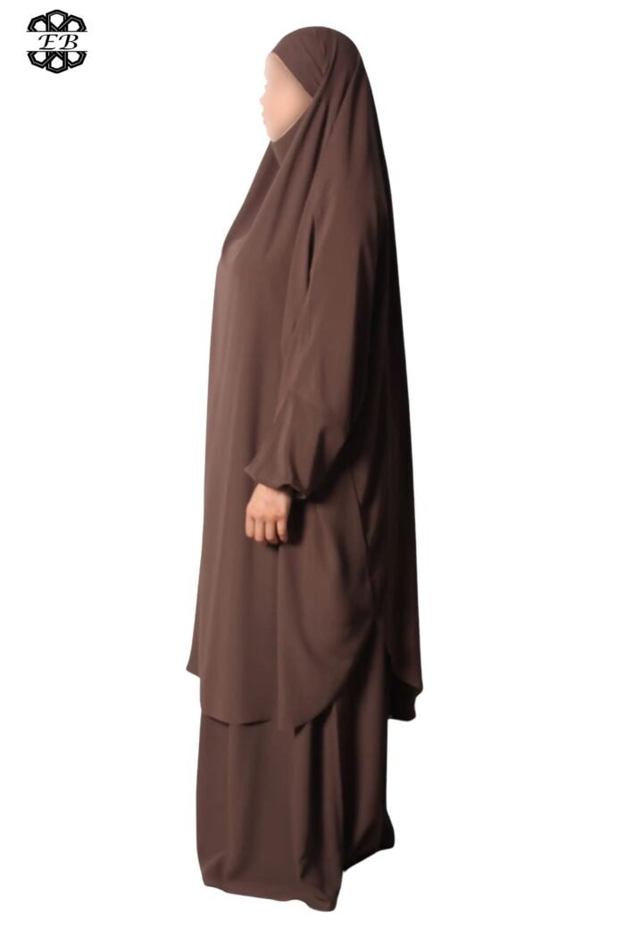 Grossiste jilbab Soie de Médine 2 pièces jupe évasée El Bassira – Image 15