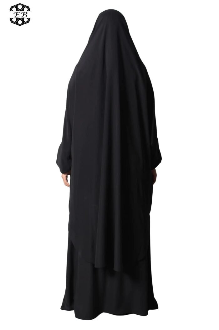 Grossiste jilbab Soie de Médine 2 pièces jupe évasée El Bassira – Image 4