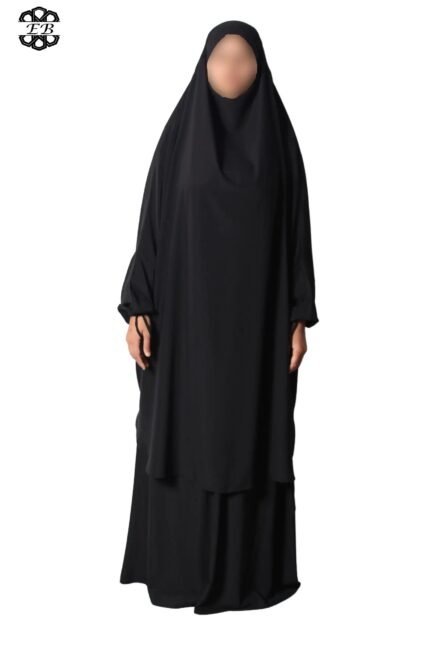 Grossiste jilbab Soie de Médine 2 pièces jupe évasée El Bassira